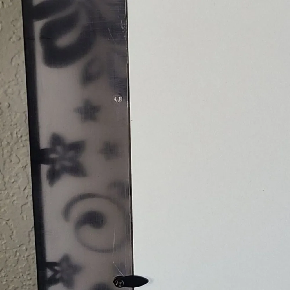 Black Floral Acrylic Picture Frame 5x7 Decorative Translucent Photo Holder Home